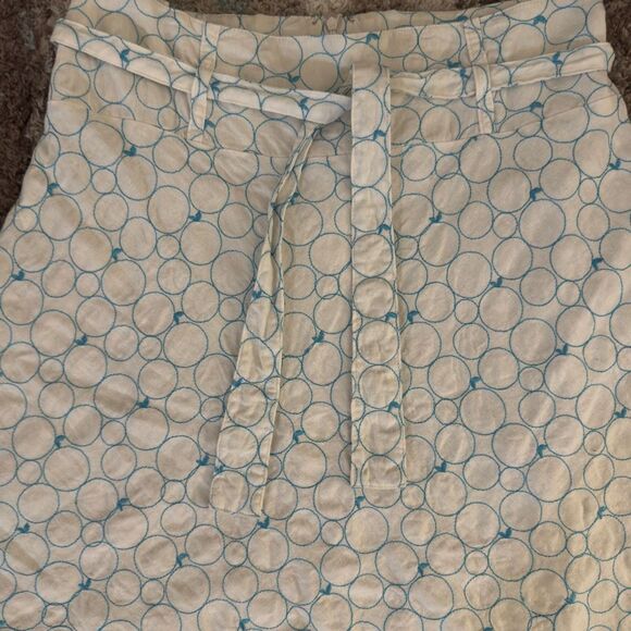 Vintage DJ & Co Cotton/Rayon Embroidered Polka Dot Skirt 12 - Picture 2 of 7